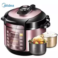 Midea/美的 MY-YL50Simple101电压力锅5L升双胆家用智能高压饭煲精美外观设 耐用内胆多功能 电压力锅