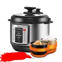美的电压力锅家用5L正品智能全自动双胆3-4人6精美外观设 耐用内胆多功能 电压力锅 大容量家用 高品质有保障