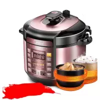 美的电压力锅家用6L正品智能2双胆8高压饭煲3-4人精美外观设 耐用内胆多功能 电压力锅 大容量家用 高品质有保障