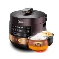 美的电压力锅家用智能5L高压饭煲特价3-4正品5-6人精美外观设 耐用内胆多功能 电压力锅 大容量家用 高品质有保障