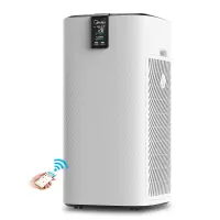 美的空气净化器家用卧室二手烟味pm2.5办公室净化机H32 典雅白
