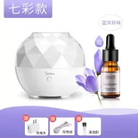 美的usb小型加湿器卧室家用办公室桌面宿舍学生床上迷你香薰机精油净化空气保湿补水夜灯可爱女生日礼物 纳米雾化+七彩灯