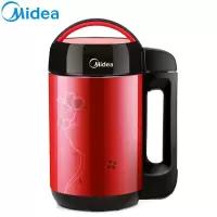 Midea/美的 豆浆机家用自动1.2L免煮小型破壁免过滤多功能 红色1.2升不可以预约