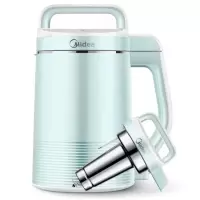 Midea/美的 豆浆机家用自动1.2L免煮小型破壁免过滤多功能 浅绿色1.2升可以预约