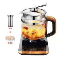 美的养生壶GE1703家用多功能煎药养身花茶壶煮茶器加厚玻璃电水壶 优雅金1703
