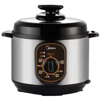 Midea/美的 电压力锅4l升机械式家用电高压力锅2-3-4人 〖尊享版〗拉丝银 4L 美的正品