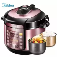 Midea/美的 MY-YL50Simple101电压力锅5L升双胆家用智能高压饭煲