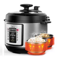 Midea/美的 电压力锅智能家用饭煲高压锅电压力煲 美的WQC50A1P[双胆]