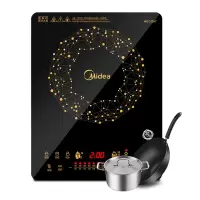 Midea/美的 电池炉智能家用电磁炉火锅节能触摸多功能一体 C21-WT2118[配双锅]