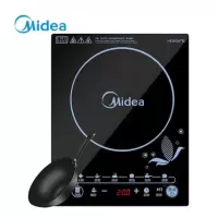 Midea/美的 全自动电磁炉家用灶学生爆炒菜节能触摸屏火锅 典雅黑色 SN2105送炒锅