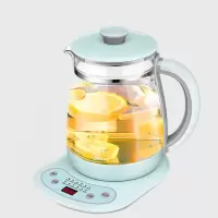 美的养生壶家用多功能大容量煮茶器办公室小型玻璃电水壶养身茶壶 蓝色 YS15M210