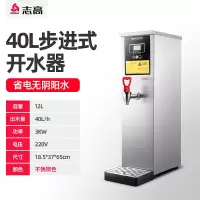 志高步进式开水器商用全自动过滤烧水器家用电热水器奶茶店开水机 40升步进式银色(不带过滤) 45L