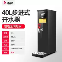 志高步进式开水器商用全自动过滤烧水器家用电热水器奶茶店开水机 40升步进式黑色(不带过滤) 45L