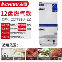 志高全自动220v蒸饭机蒸饭柜商用蒸饭车小型燃气蒸包炉电蒸箱家用 12盘燃气
