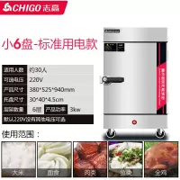 志高蒸饭柜商用蒸米饭蒸馒头蒸包炉蒸菜机燃气蒸饭车全自动电蒸箱 标准用电款小6盘【220V】