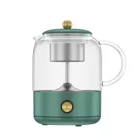 九阳养生壶办公室mini小型家用多功能玻璃煮茶器煮茶壶烧水热水壶 K08D-WY150复古绿