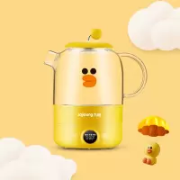 九阳养生壶布朗熊家用多功能全自动mini煮茶壶器电热小型煮花茶机 K08-D601(line)黄色