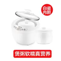 九阳10G1电炖盅燕窝隔水炖陶瓷迷你1-2人煲汤煮粥家用小电炖锅 白色