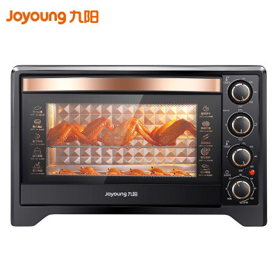 九阳电烤箱烤家用J98烘焙大容量多功能上下独立温控电烤箱38L 黑+金
