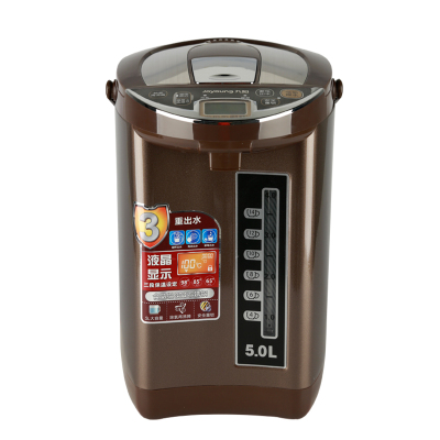九阳电热水瓶保温家用5L大容量智能恒温一体烧水壶全自动热水壶器 咖色