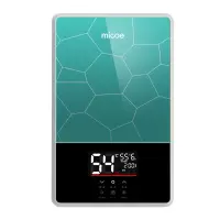 四季沐歌即热式电热水器家用小型速热淋浴恒温洗澡机快热式加热器 航天科技翡翠绿7000W遥控尊贵款