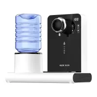 奥克斯即热式饮水机速热家用桌面台式小型迷你办公室直饮冲奶机 银色 温热