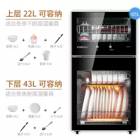 康宝消毒柜家用小型不锈钢碗筷柜双门高温立式消毒碗柜碗消毒商用低价大容量耐用商用家用 粉红色