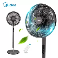 美的Midea电风扇家用落地扇遥控电扇立式转页扇卧室摇头安静节能循环风扇通风大风量学生宿舍旗舰款大风力网红同款家用宿舍