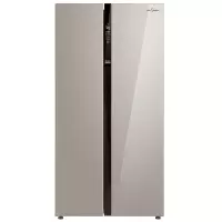 美的 风冷无霜双开门家用变频智能家电对开门冰箱旗舰款大风力网红同款家用宿舍 阳光米