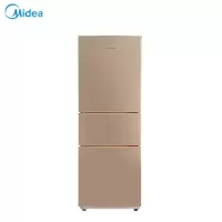 美的213升家用三开门式小型租房宿舍节能省电你冰箱旗舰款大风力网红同款家用宿舍 阳光米