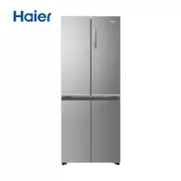 海尔(Haier)冰箱四门双对开门风冷无霜十字门T型大容量406升+智能双变频省电家用大冰冻保鲜柜旗舰款大风力网红同款家