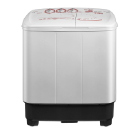 美的波轮洗衣机双桶半自动8公斤kg 洗涤脱水家用商用 旗舰款大风力网红同款家用宿舍 灰色