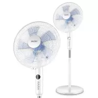 海尔(Haier)电风扇落地扇家用轻音台式工业宿舍转页摇头机械强力立式电扇远程遥控广角吹风旗舰款大风力网红同款家用宿舍
