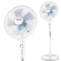 海尔(haier)电风扇落地扇家用音静风扇摇头定时电扇学生宿舍台立式台扇工业扇 旗舰款大风力网红同款家用宿舍 白色