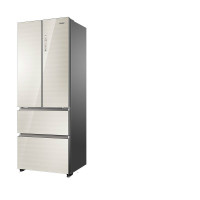 Haier/海尔冰箱法式四开门 449升多门风冷无霜变频家用电冰箱 旗舰款大风力网红同款家用宿舍 银白