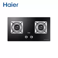 海尔 (Haier) 燃气灶 不锈钢面大火力 双灶嵌入式 钢化玻璃面燃气灶具 天然气/液化气可选旗舰款大风力网红同款家用