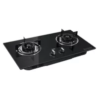 海尔(Haier)台嵌两用4.1KW钢化玻璃燃气灶天然气灶双眼家用节能炉具 旗舰款大风力网红同款家用宿舍 黑色