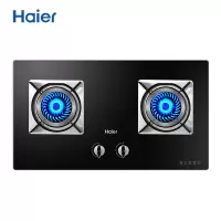海尔(Haier)燃气灶天然气/液化气家用煤气双灶具黑晶钢化玻璃/不锈钢面板大火力台嵌两用旗舰款大风力网红同款家用宿舍