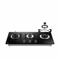 海尔(Haier)防干烧燃气灶4.5KW大火力三眼灶具安全灶具台嵌两用灶具节能三个炉头灶具三头灶旗舰款大风力网红同款家用