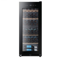 海尔(Haier) 51瓶装双温区控温保湿红酒柜 家用客厅新潮葡萄酒小型冰吧冰箱 旗舰款大风力网红同款家用宿舍 51