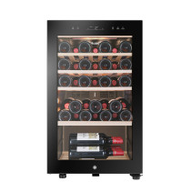 海尔(Haier) 51瓶装双温区控温保湿红酒柜 家用客厅新潮葡萄酒小型冰吧冰箱 旗舰款大风力网红同款家用宿舍 49