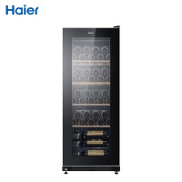 海尔(Haier)160升56瓶装控温保湿红酒柜 家用客厅新潮葡萄酒小型冰箱办公室冰吧 旗舰款大风力网红同款家用宿舍