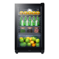 海尔(haier)冰吧酒柜立式冷藏柜家用小型恒温冰箱保鲜商用冰柜108升旗舰款大风力网红同款家用宿舍