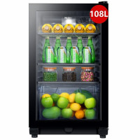 海尔(haier)冰吧酒柜立式冷藏柜家用小型恒温冰箱保鲜商用冰柜108升旗舰款大风力网红同款家用宿舍