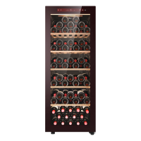 海尔(Haier)红酒柜家用恒温恒湿葡萄酒冰吧酒柜展示柜私家酒窖旗舰款大风力网红同款家用宿舍 86瓶 2级能效198A