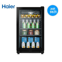 海尔冰吧红酒柜茶叶冷藏柜水果保鲜柜小型办公室单门家用冰箱客厅冰箱透明玻璃门饮料 旗舰款大风力网红同款家用宿舍 98H