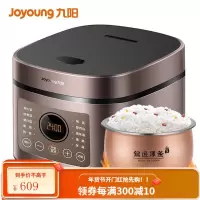 九阳(Joyoung)电饭煲电饭锅4L大火力柴火饭智能预约多功能焖煮防溢家用电饭煲 [5L旗舰款]铜匠厚釜煲仔饭