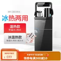 美菱饮水机家用全自动上水下置桶装水茶吧机智能制冷制热立式 翟石黑:双壶双门+双出水口+带温度屏显+升级可遥控 温热