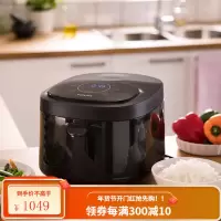 飞利浦(PHILIPS)电饭煲电饭锅4L 3-5人家用智能预约智芯IH加热技术麦饭石精铁锅可拆洗 黑色