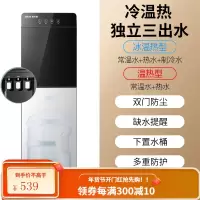 奥克斯11立式家用饮水机制冷制热小型茶吧下置水桶双门饮水器新款 银色 温热